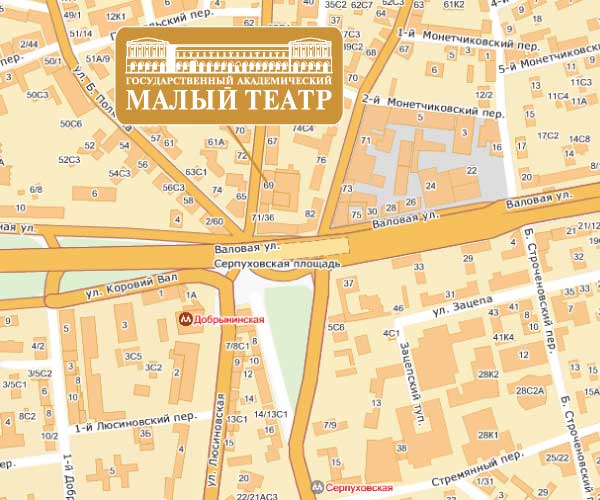 Малый театр карта москвы